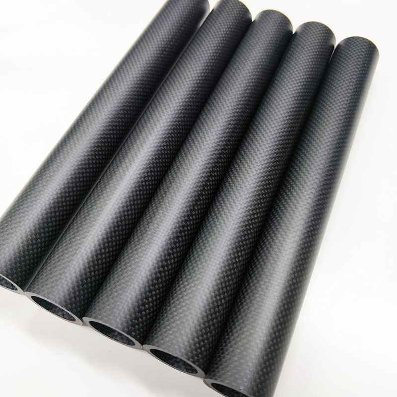 Anti Acid Twill Plain Carbon Fibre Tube Radiation Resistant