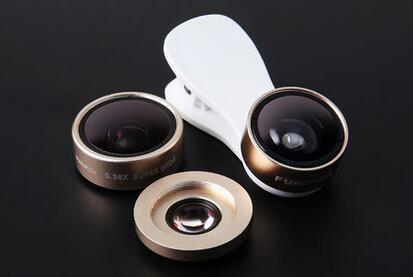 Super Clear Mobile Phone Extra Camera Lens , 3 In 1 Universal Clip Lens 25 X 14