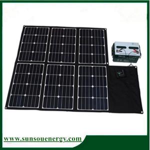  180w folding solar panel / foldable solar kits with dual voltage controller for car &amp; other big battery, camping etc Manufactures