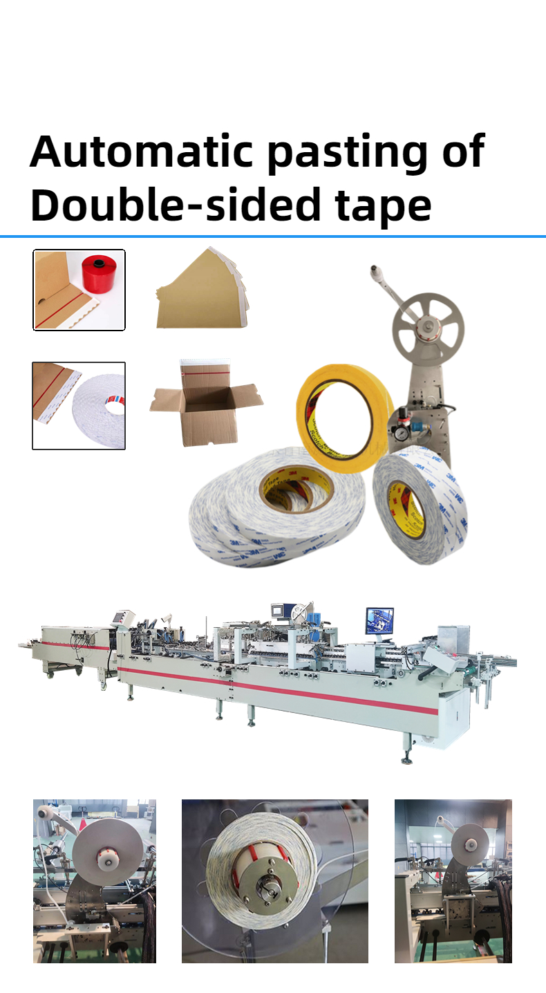 Professional Pneumatic Folder Gluing Machine for 4/6 Corner Box Driven Type Pneumatic