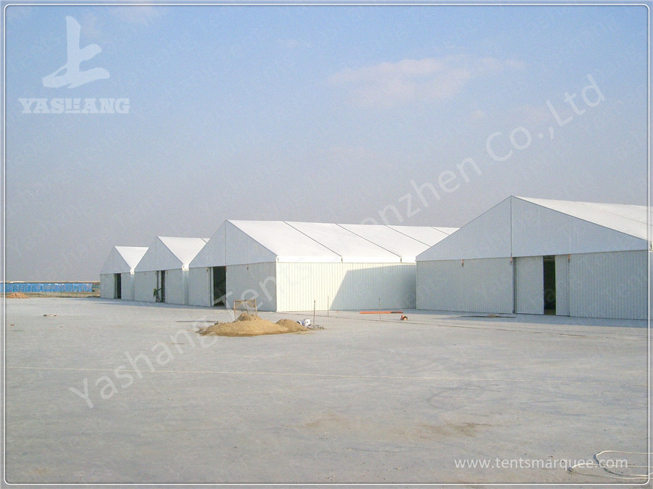 Industrial Canopy Shelter Temporary Workshop Tent With Corrugated Sheet Wall