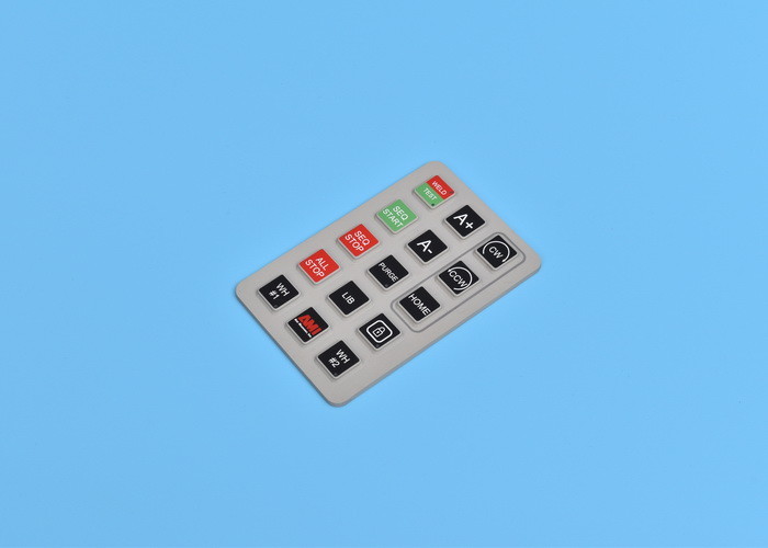 Silicone Rubber Membrane Switch Panel Sticker Durable With Multiple Keys