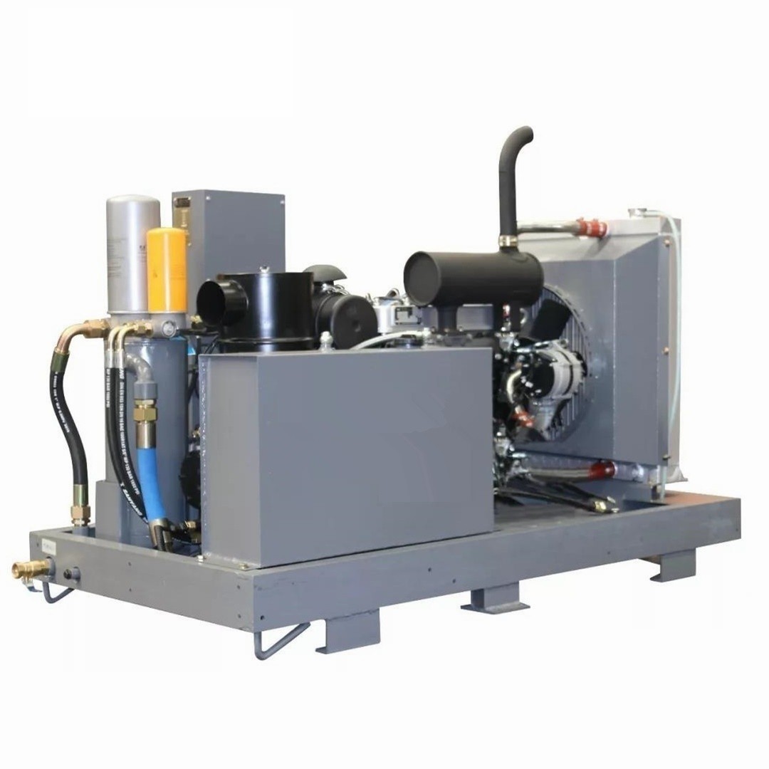 110kw Diesel Engine Mining Portable Screw Air Compressor with Jack Hammer
