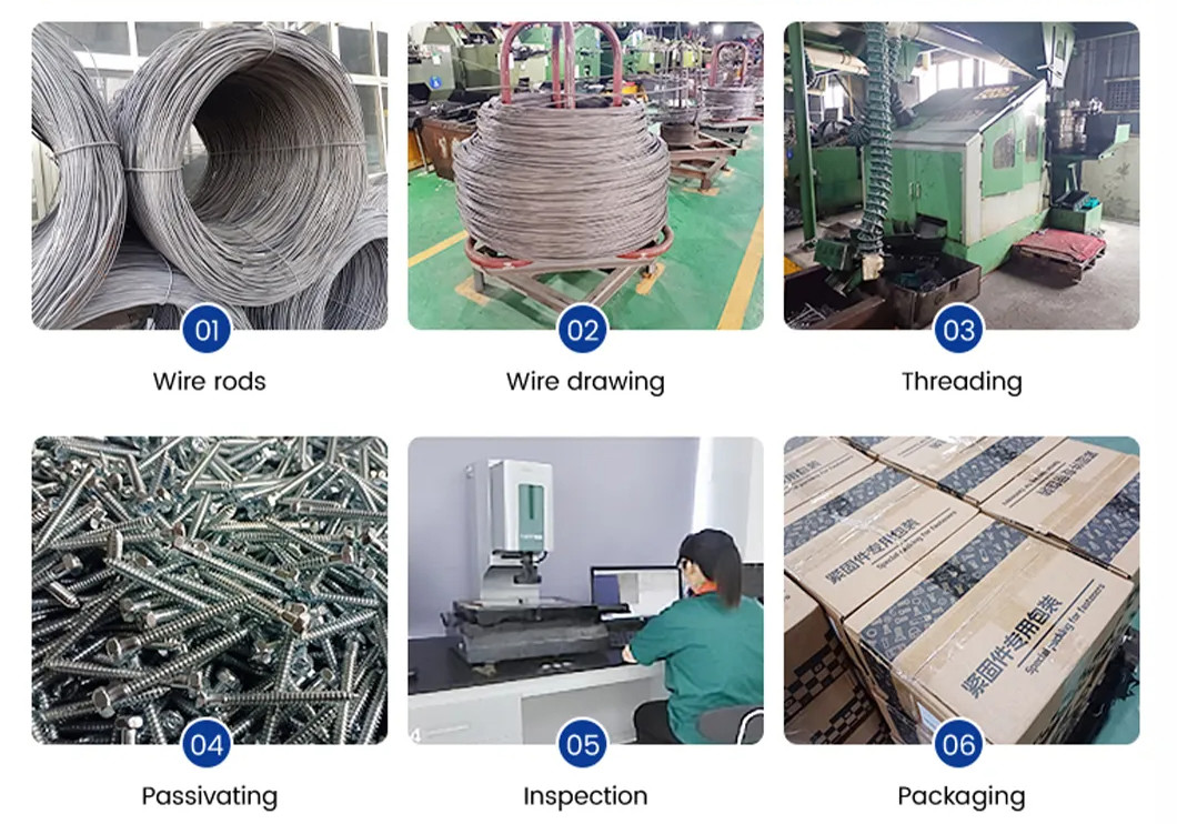 Durable Cross Hex Head Machine Bolt With Washer Assemblies