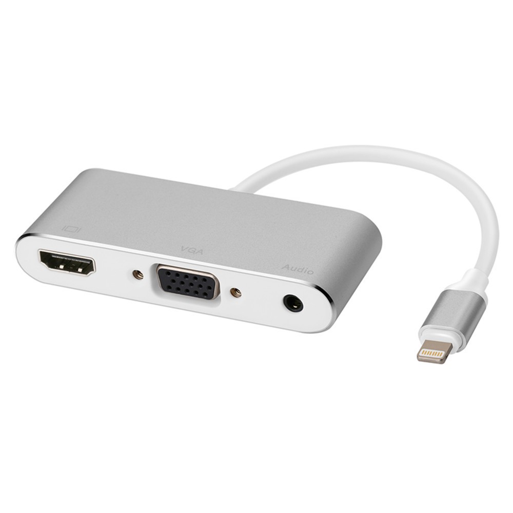 Kico Lighting to 3.5mm Aux port Audio & VGA & HDTV Adapter Converter Cable For Iphone