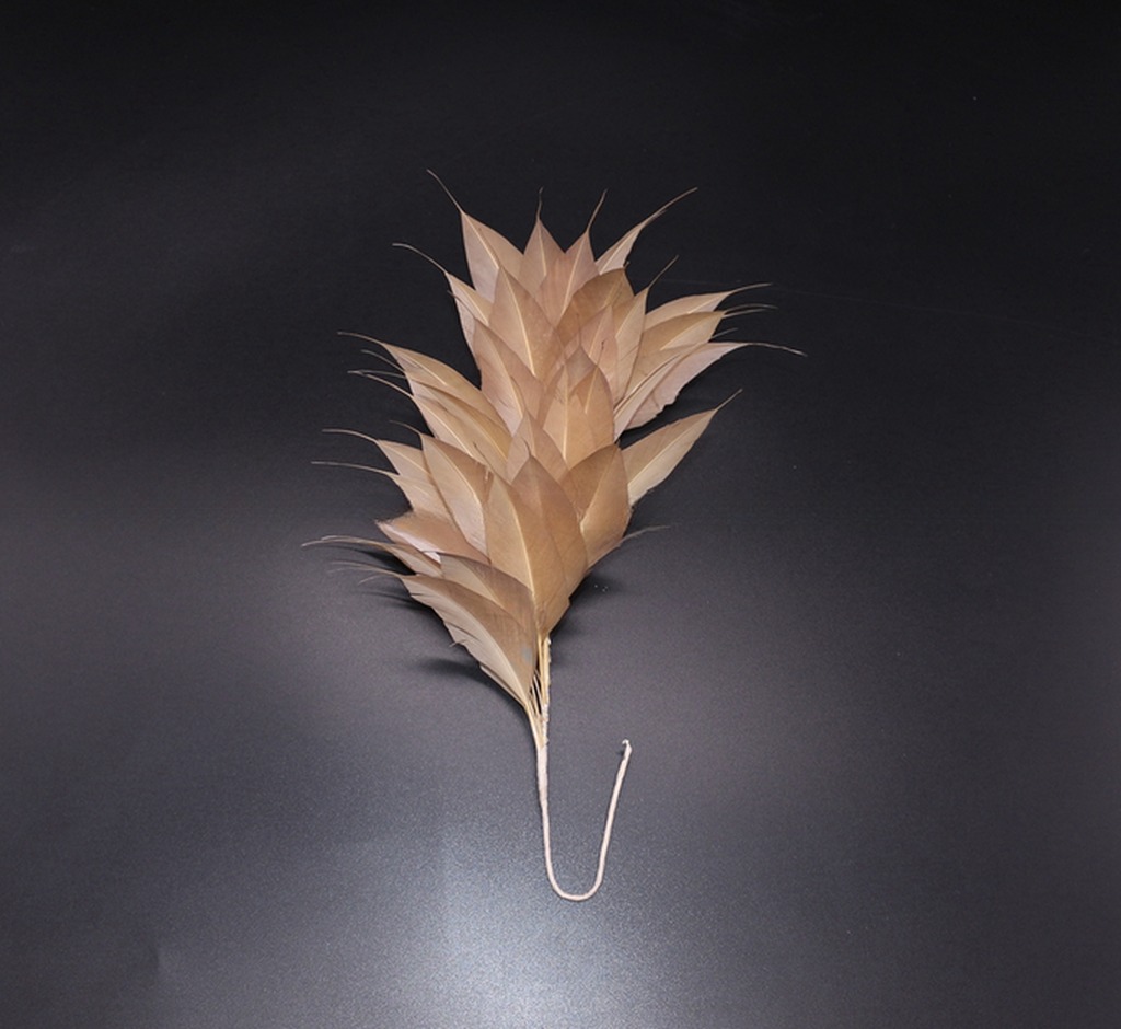Dyed Pattern Goose Feather Flower Mount with Wire Accessory Durable Construction