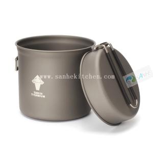 Titanium cookware set, soup pot and frying pan/camping cookware set