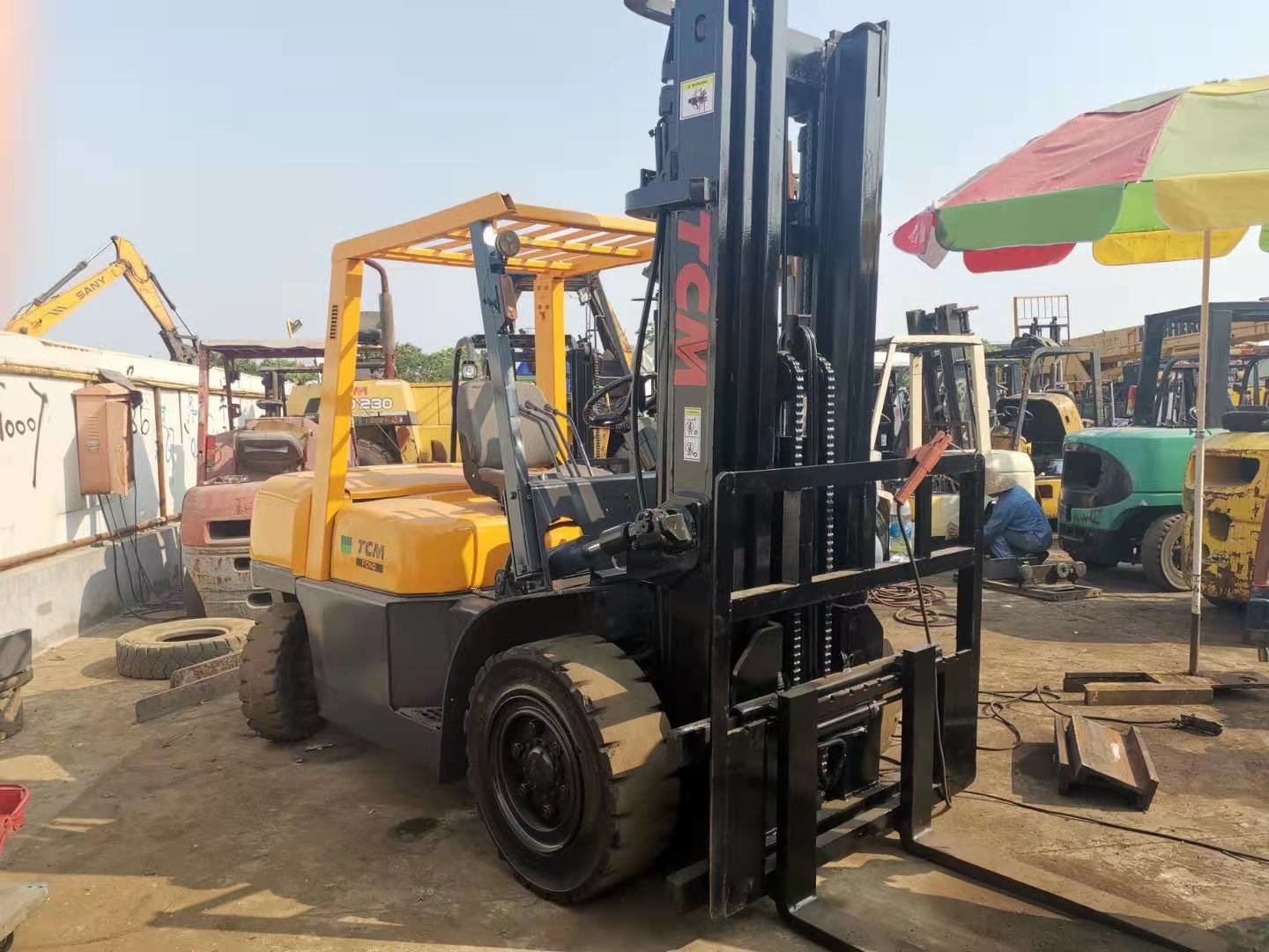 Internal Combustion TCM FD50 5T 2nd Hand Forklift Trucks