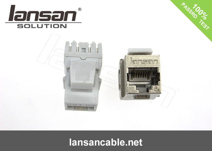 Zinc Alloy Nickel Free Rj45 Cat6a Keystone Jack FTP Shielded