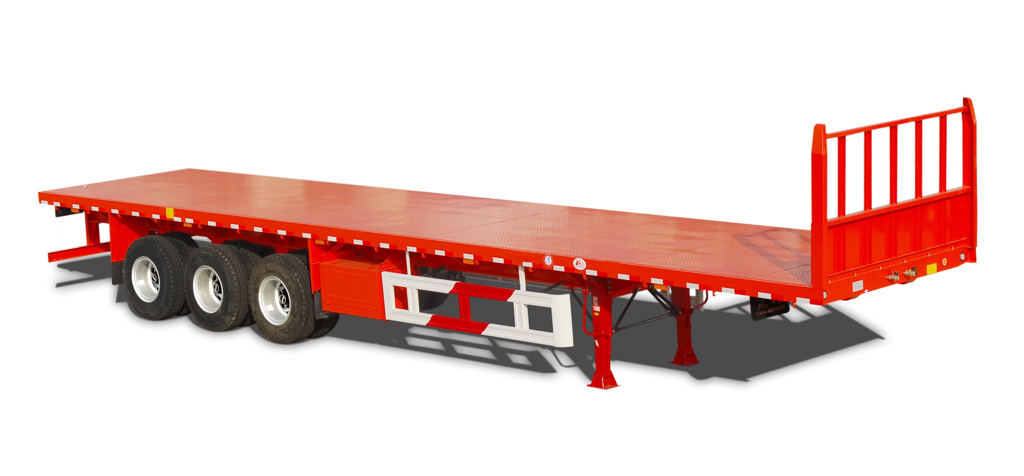 Factory price 3 axis container flatbed semitrailer chassis 3 axis flatbed trailer 40 ft container Flatbed Semi Trailer For Sale