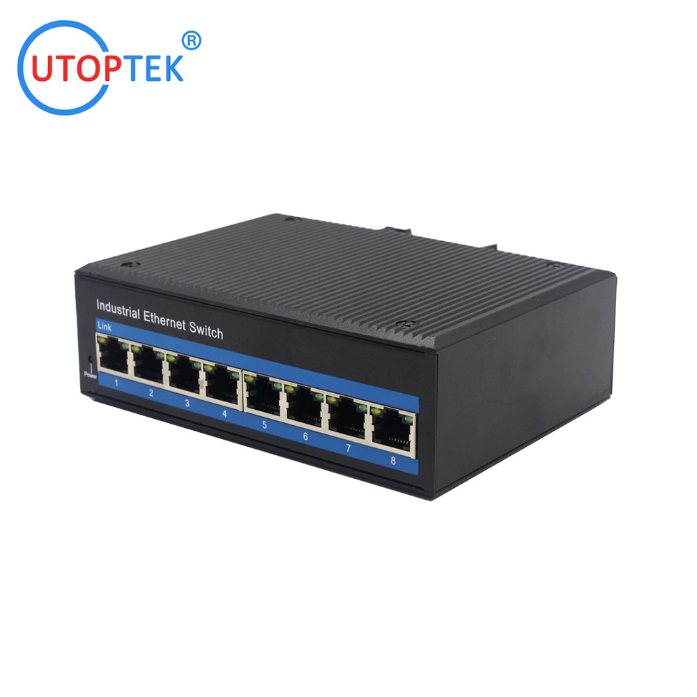 10/100M 8xRJ45 UTP port unmanaged industrial ethernet switch for IP Cameras