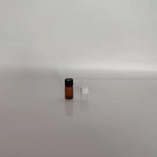 1ml 3ml 15ml clear or amber glass vial with common screw aluminum cap and