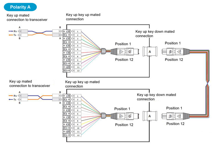 MPO MTP To LC Cassette 50/125 Multimode OM4 Fiber Optic Cassette Type A