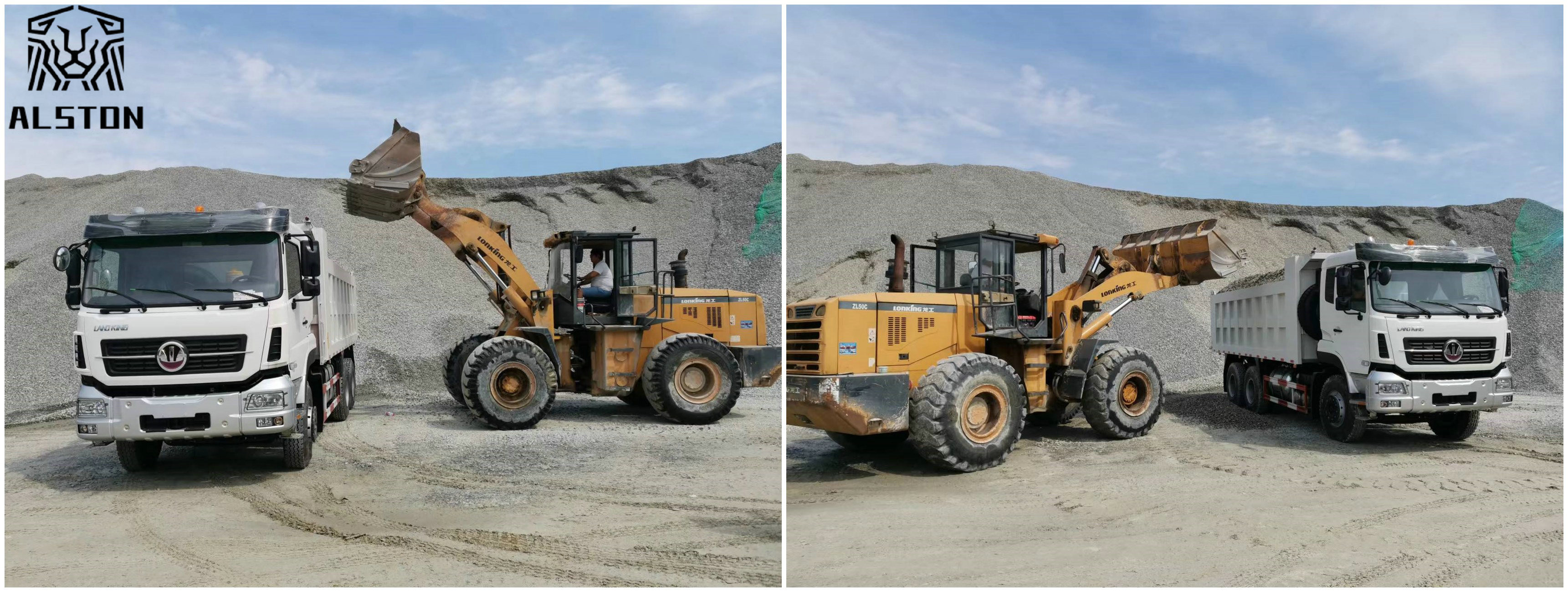 Landking Dump Truck 6x4 , 10 Wheeler Tipper Truck For Sale