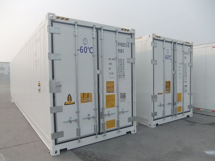40ft Reefer Deep Blast Feezer Containers Polyurethane Insulated Thermo King Refrigerator for 60 Degree Fresh Tuna Storage