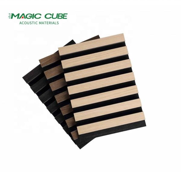 Sound-absorbing European cinema studio theater interior wooden natural veneer