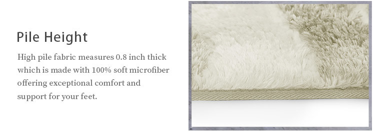 Beige Color High Absorbent Toilet Microfiber Anti Slip Bath Mat