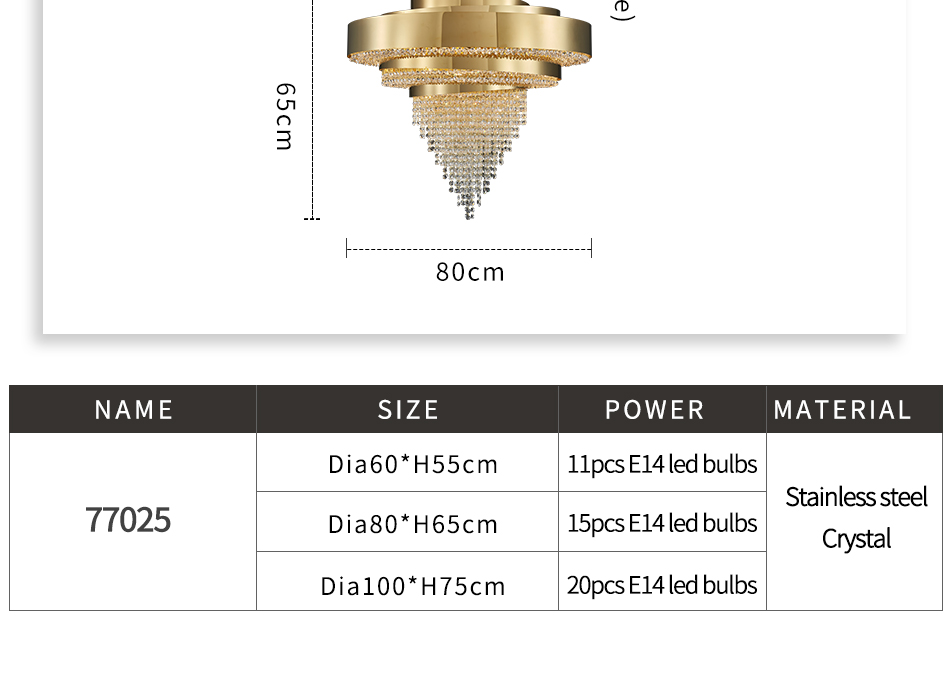 Modern led chandelier living room decoration home decor lights round large dining light(WH-CY-244)