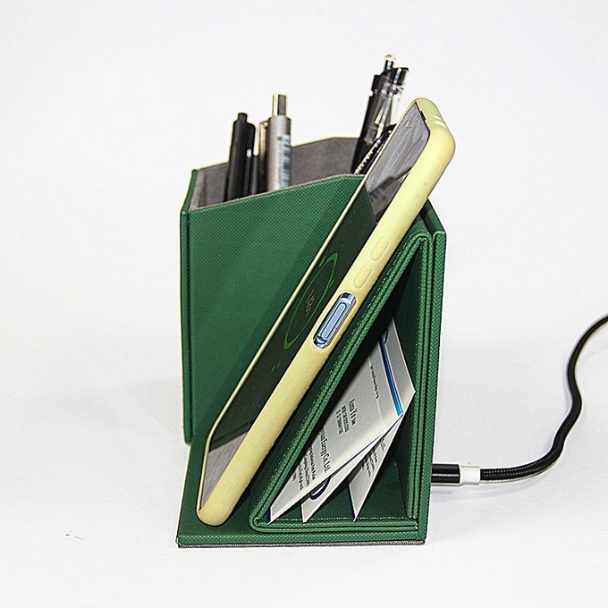 Green Gray Black Wireless Charging Pen Holder Custom Logo Business Gift