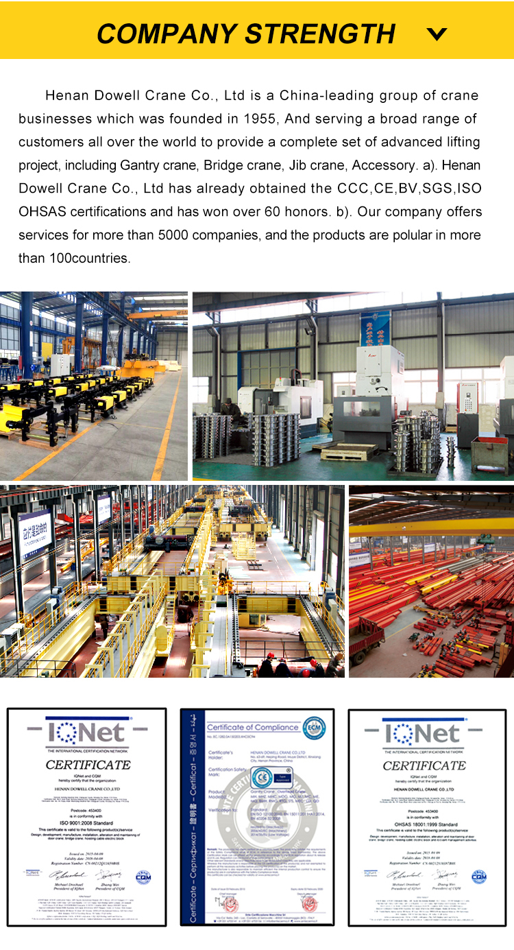 Single Girder Overhead Crane Cabin Workstation Bridge Crane