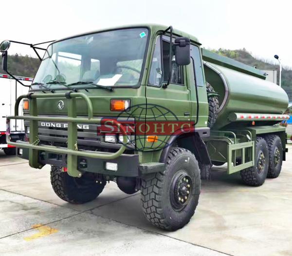 Off Road Military Water Truck , Dongfeng CUMMINS Engine 6x6 Water Transport