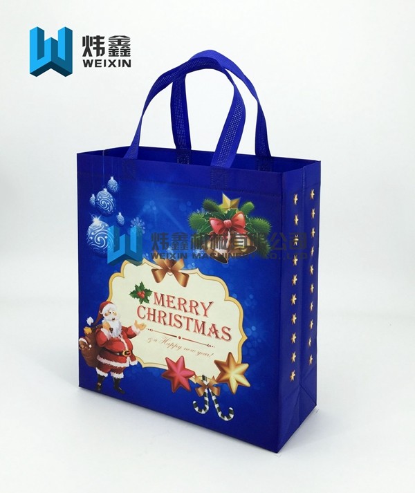 Fashion Eco-friendly Christmas festival Market pp Non Woven shopping bag wholesale