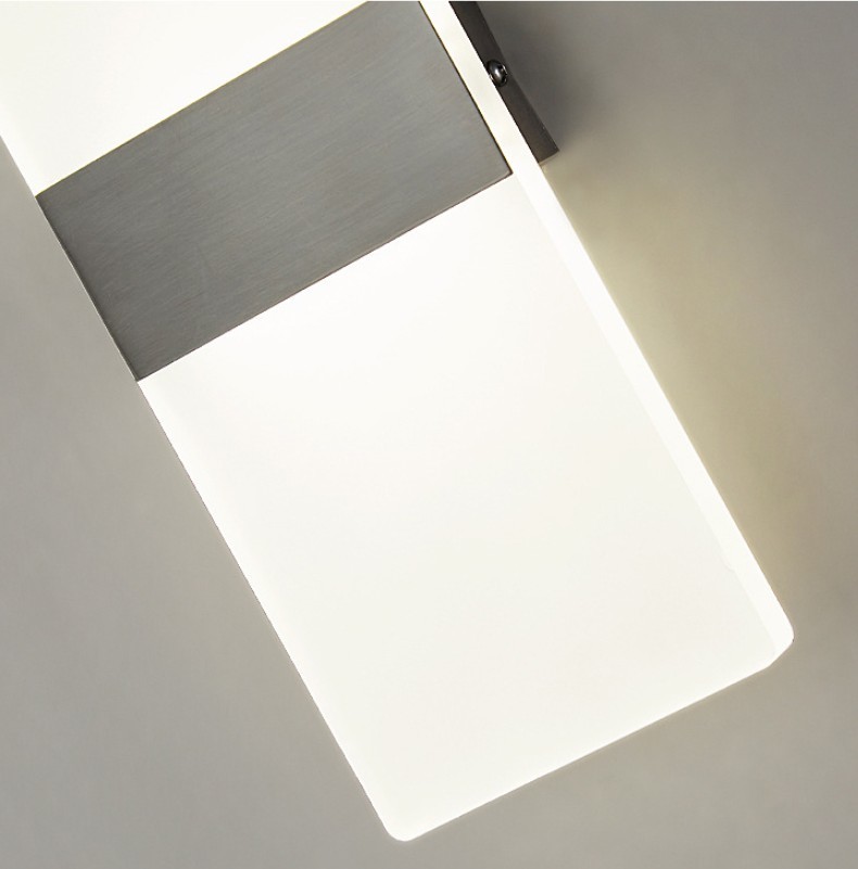 Modern Simple Rectangular LED Wall Lamp Transparent Bedroom Living Room Restaurant Hotel