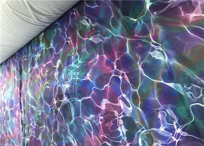 Semi Dull Polyester Woven Fabric , Vanish Patterned Polyester Lycra Fabric