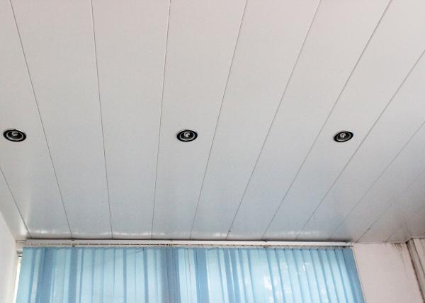 RAL 9010 Powder Coating Aluminium Strip Ceiling , Decorative Office Building