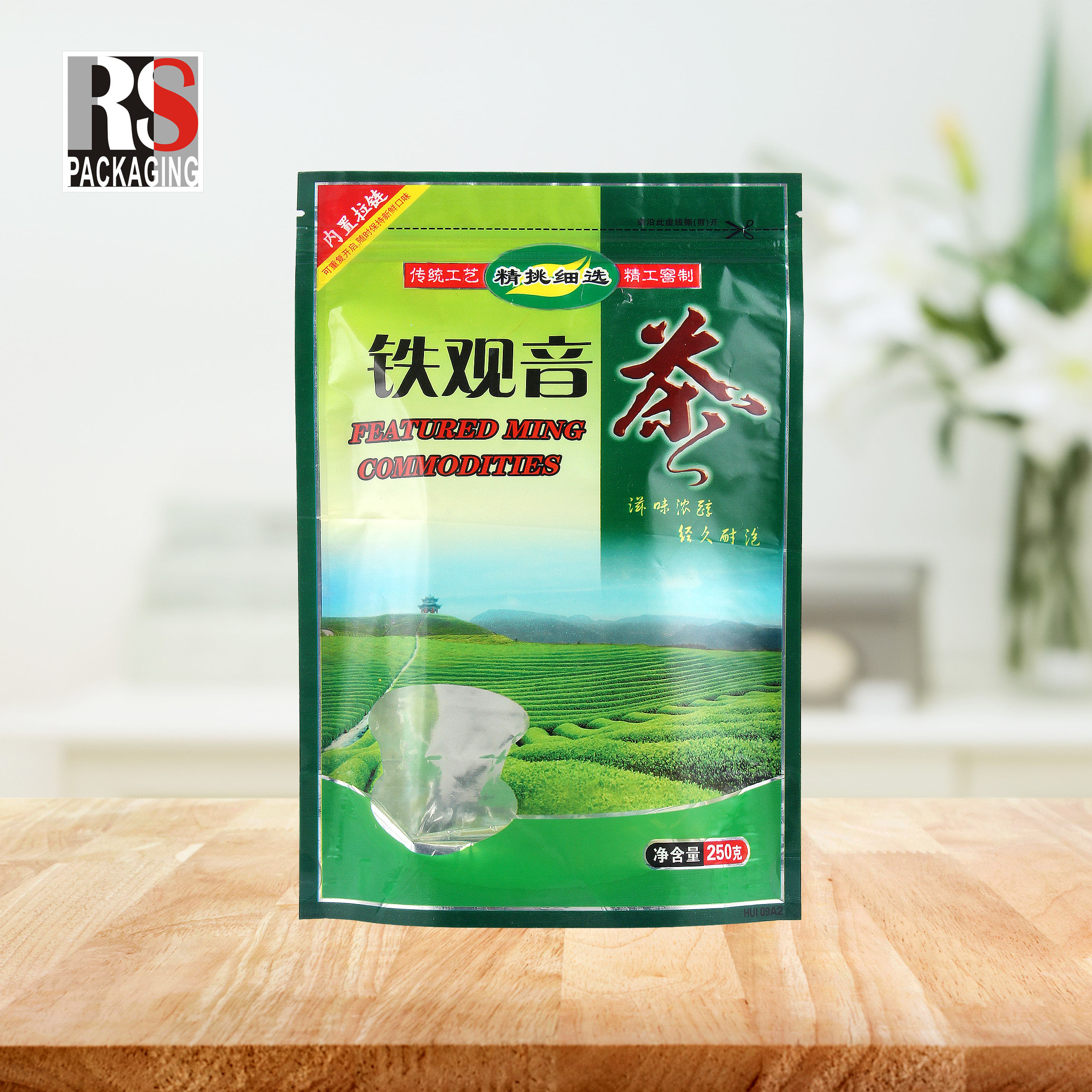 Smell Proof Laminated Poly Bag Bopp Plastic Poly Bag Heat Seal For Chocolate Packaging