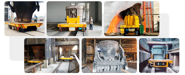 Steel Plant Heavy Duty Ladle Transport Trolley On Rails For Molten Steel Handling