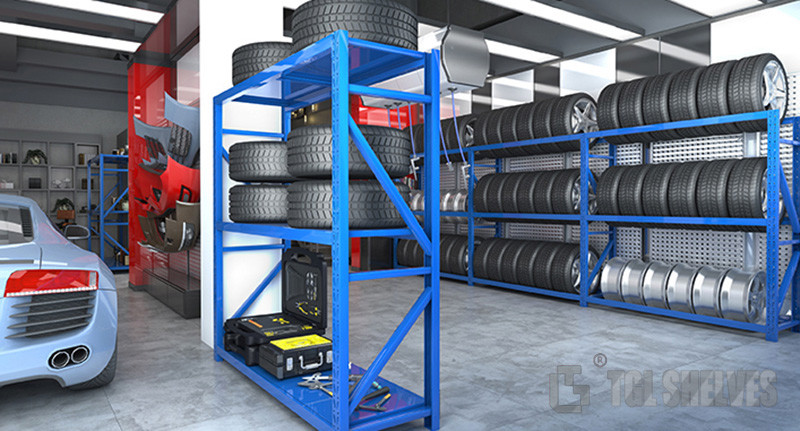Steel 4layers Warehouse Storage Shelves Heavy Duty Anti rust 2500kg Weight capacity
