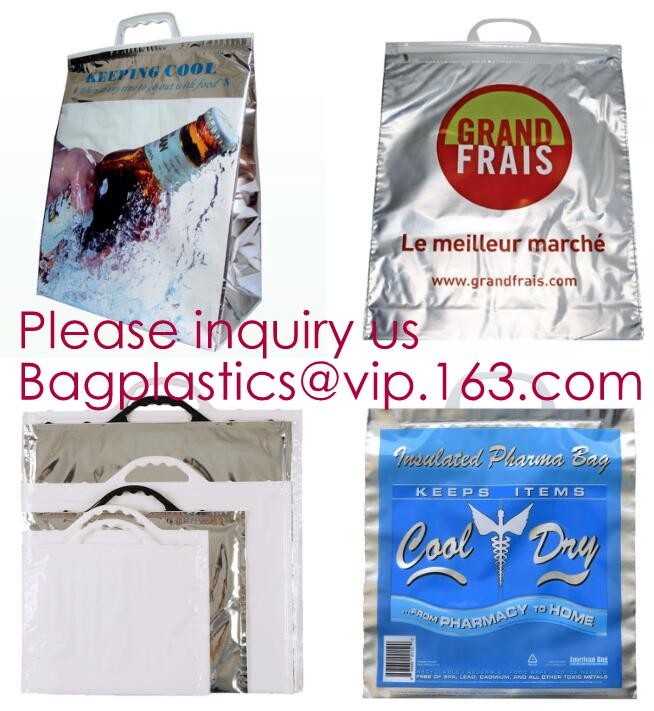 Aluminum Foil Food Use Disposable Cooler Bag Insulated Thermal Bag Organizer Storage Frozen Lunch Bag bagease bagplastic