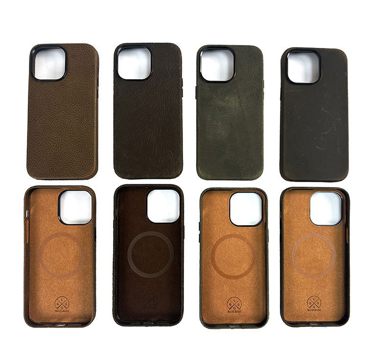 Top- Genuine Crazy Horse Leather Case for Apple iPhone 13/14/15 Compatible For Iphone