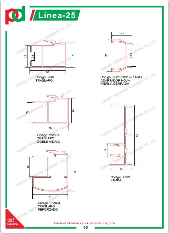 0.15mm T5 Temper Wood Finish Aluminium Profiles For Bolivia Series L20 L25 L32 L5000