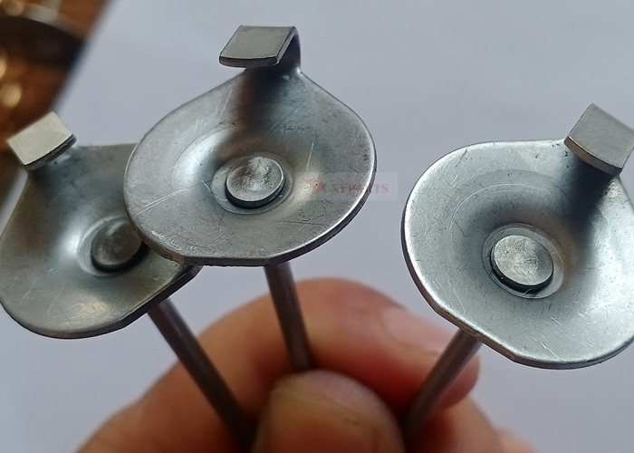 7/8" Stainless Steel Lacing Anchor Hooks For Insulation Blankets Of The Exhaust Pipes