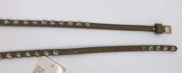 1.0CM Fashion Crystal Thin Rhinestone Belt , Leather Jewelled Waist Belt