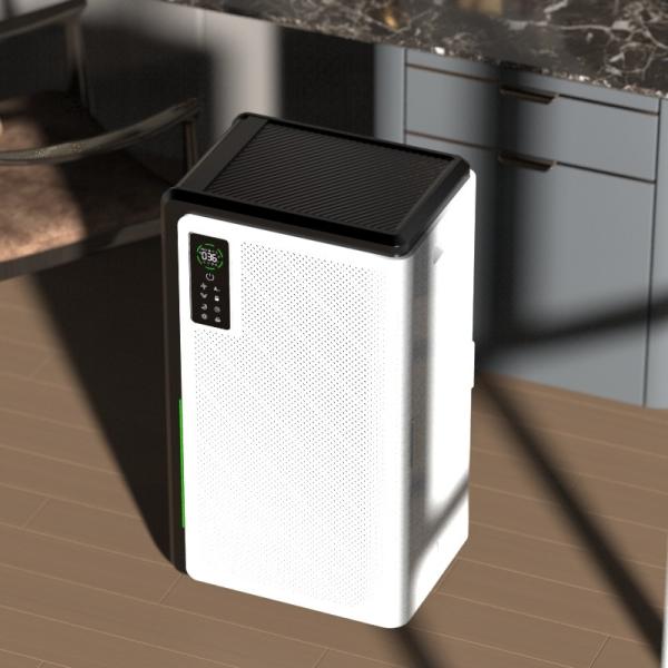 Freestanding Large Room Air Purifier With Silver Ion Sterilization And