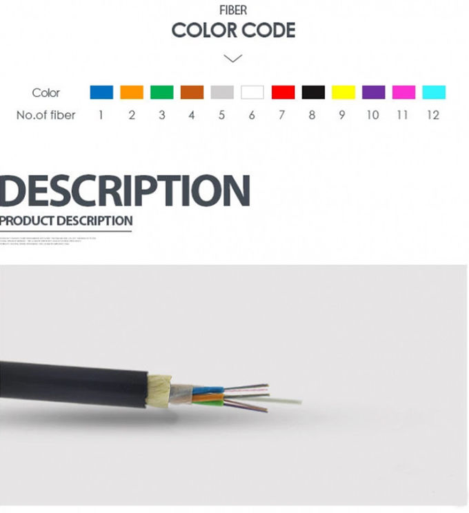 Single Sheath Overhead Power Line 144 Core Fiber Optic Cable 1000ft Excellent AT