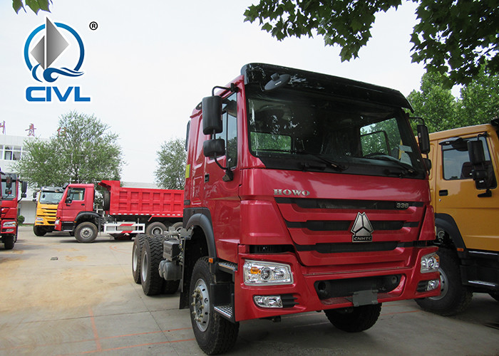 Sinotruk HOWO7 Red 336 Hp New Diesel Fuel Type Dump Truck With Q345 Steel Heavy Tipper