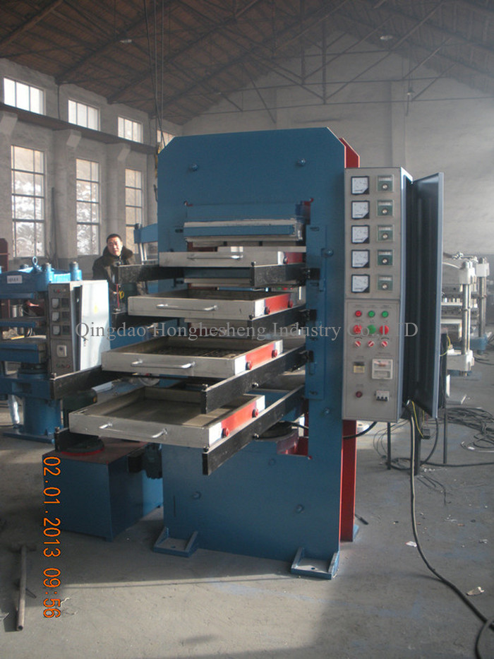 4 Layer Rubber Tile Vulcanizing Press Machine Hydraulic Press For Rubber Moulding