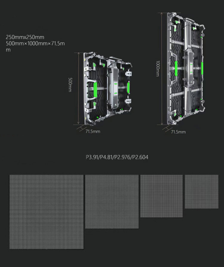 Indoor Rental LED Display P2.5 P3 P4 Concert Led Screen Rental RGB SMD 3.9mm Video Wall With 1000cd/M2 Brightness