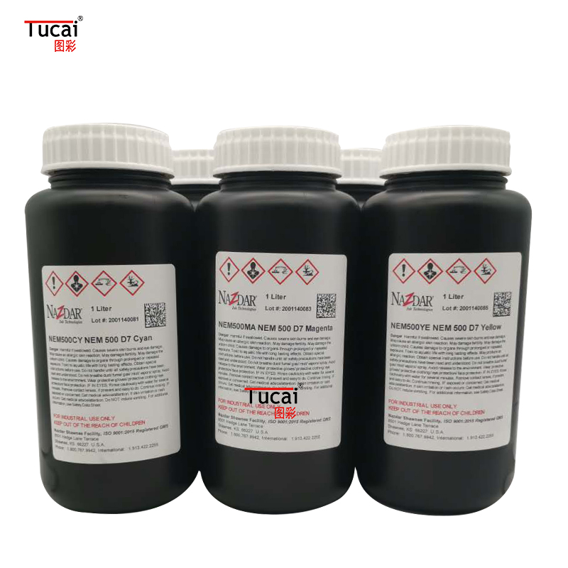 CMYK USA Nazdar Ricoh Ink NEM500 D7 UV Ink For Ricoh GH2220 Printhead