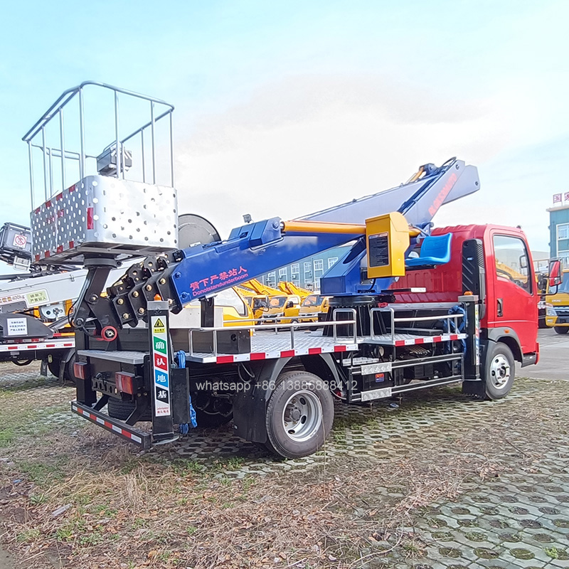 China HOWO 4*2 New Diesel High-Temperature Resistant AWP | Hydraulic Boom Lift for Oilfield & Pipeline Maintenance
