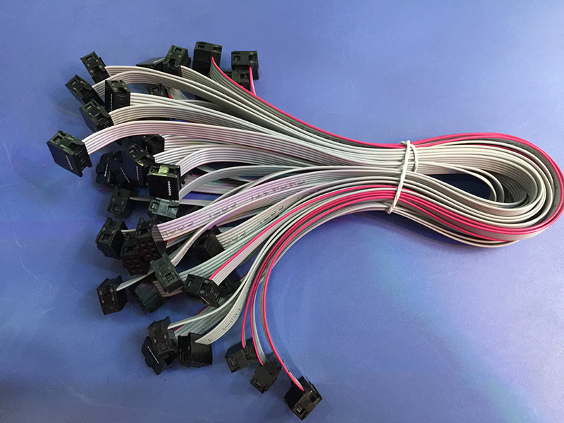 FC 10P FC 20P 2.54mm Custom Made Wiring Harness IDC Flat Terminal