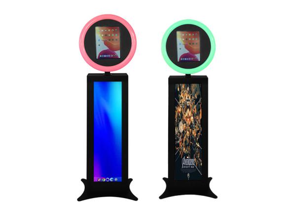 Colorful LCD Light Ipad Photo Booth Social Selfie Booth Live Stream Youtube
