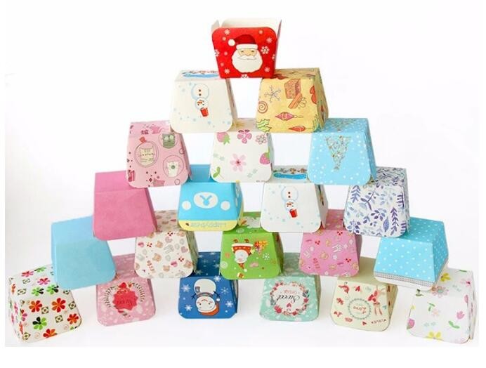 Wholesale custom Paper Cookies packing Cake Box with PVC window,Wholesale Plastic Square Birthday Wedding Packaging Clea