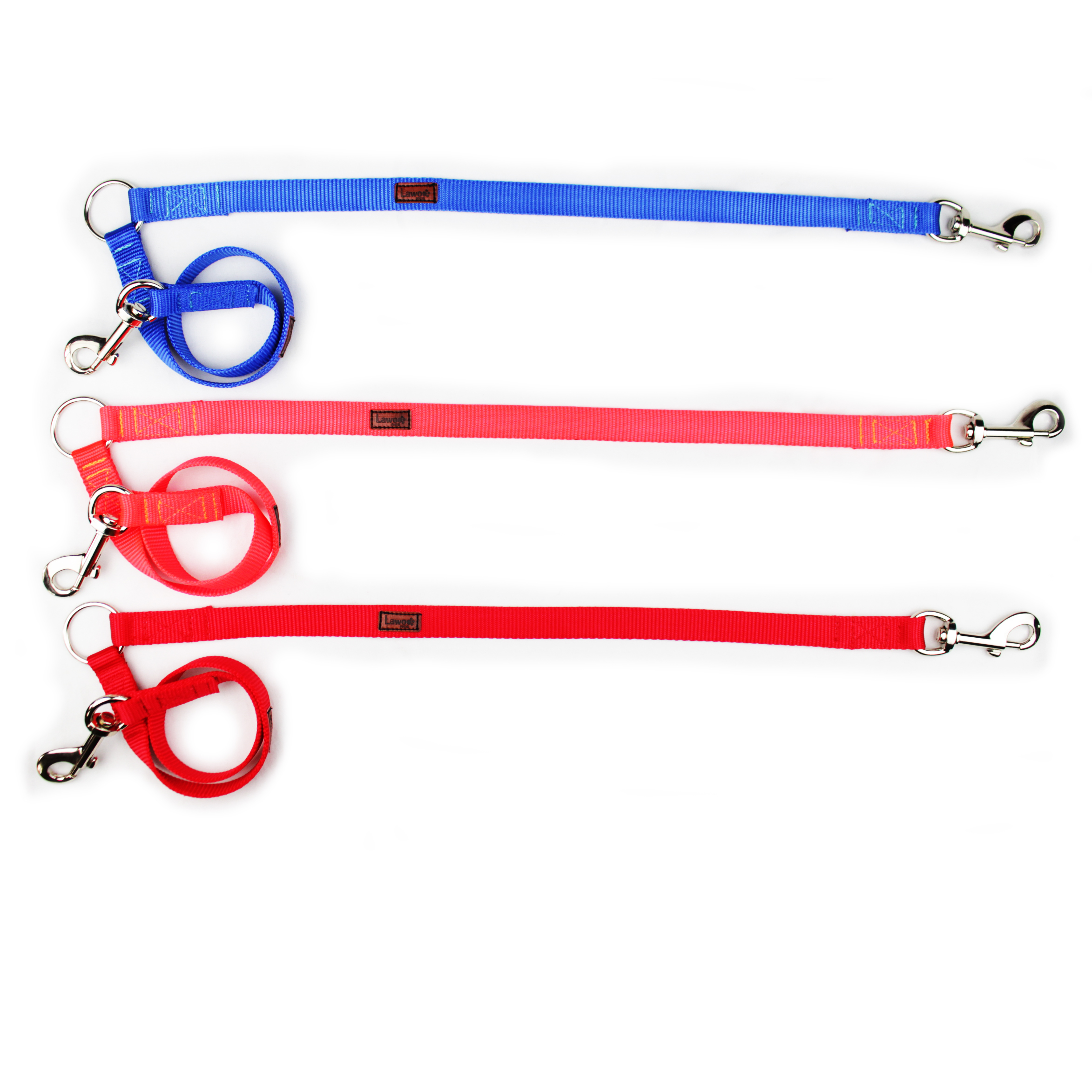 Two Nylon Dog Leash Adjustable Length Dog Lead No-Tangle Two Hooks Dog leash