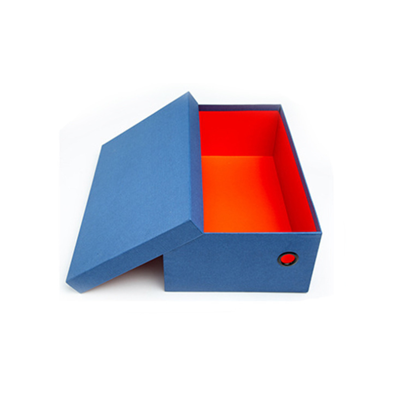 Luxury Square Orange Rigid Cardboard Hair Extensions Packaging Gift Box for Varnishing