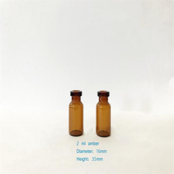 ISO9001 2ml Transparent Amber Glass Vial Chemical Glass Medicine vials With